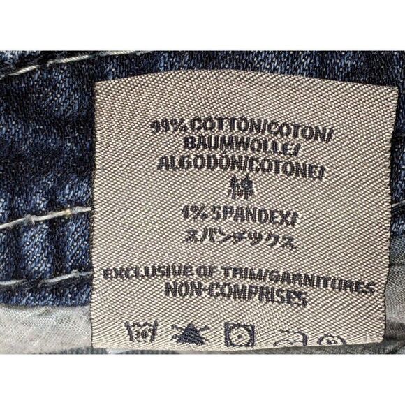 Silver Womens Size 30 Embroidered Aiko Bootcut Raw Hem Denim Blue Jeans Capris - Picture 7 of 12